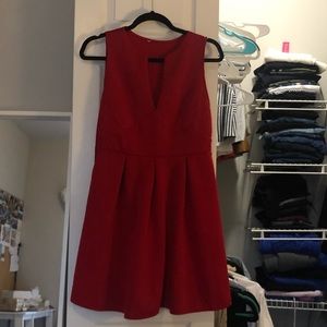 Never worn, V neck Red Dress